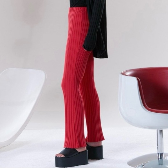 Simon Miller Pants - Simon Miller Rib Cyrene Pant in Retro Red